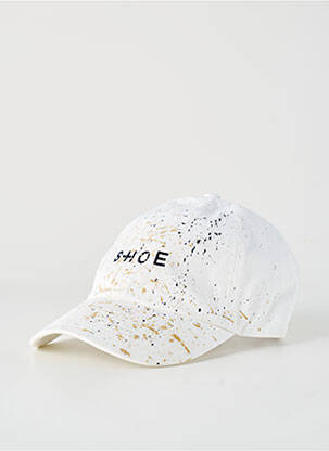 Casquette fermeture pressionnée blanc SHOE homme