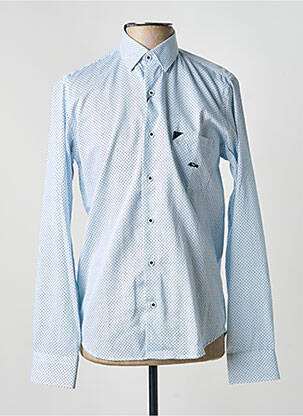 Chemise manches longues imprimé fantaisie bleu DARIO BELTRAN homme