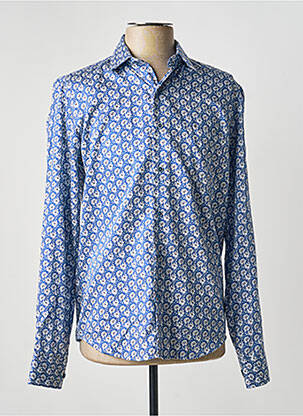 Chemise manches longues imprimé fantaisie bleu DARIO BELTRAN homme