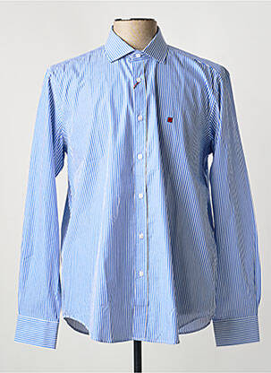 Chemise manches longues coupe droite bleu LION OF PORCHES homme