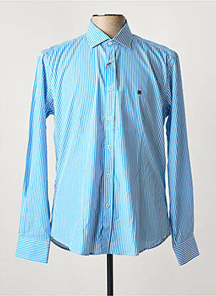 Chemise manches longues coupe cintrée bleu LION OF PORCHES homme