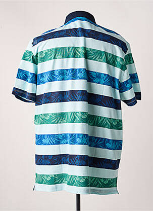 Polo coupe droite manches courtes bleu MONTE CARLO homme
