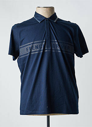 Polo coupe droite manches courtes bleu DELAHAYE homme