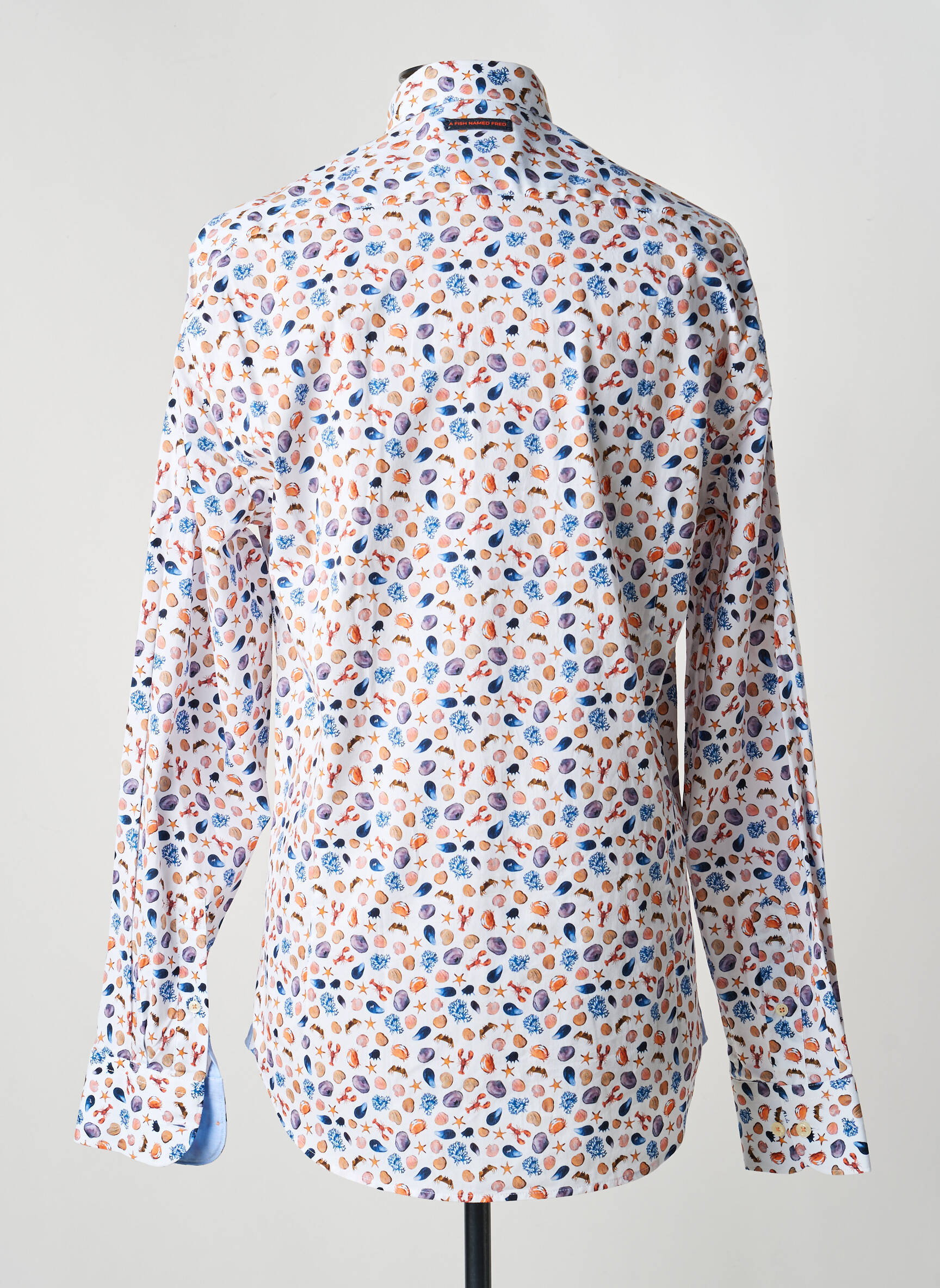 Chemise manches longues imprimé fantaisie blanc A FISH NAMED FRED homme