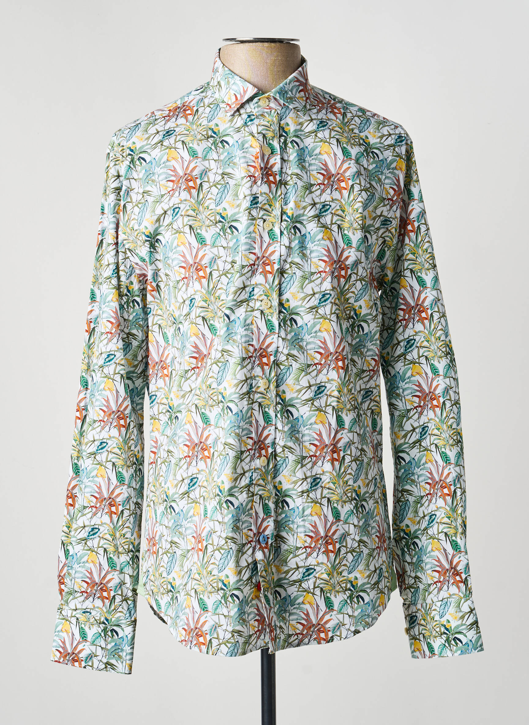 Chemise manches longues imprimé fantaisie vert A FISH NAMED FRED homme