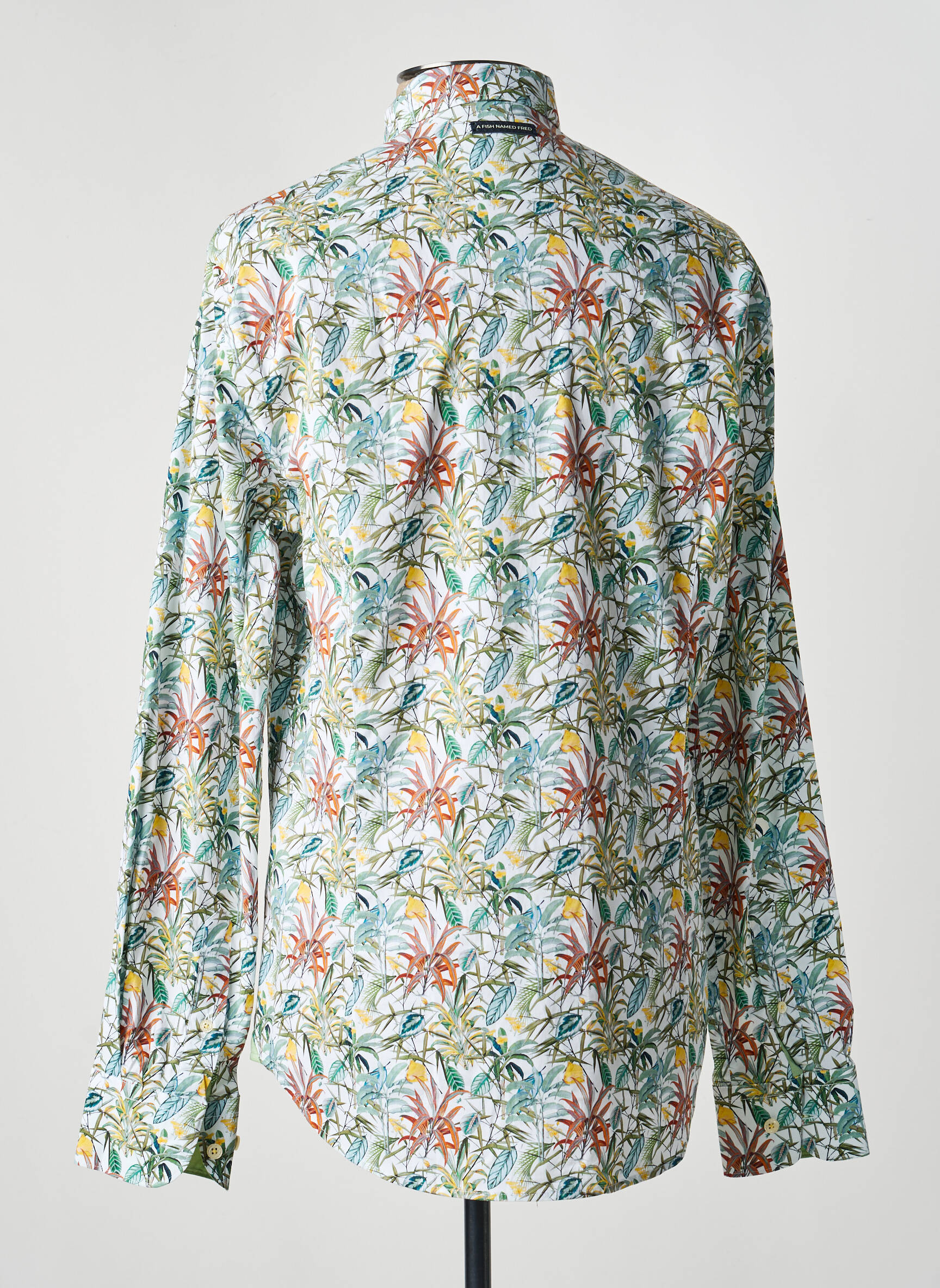 Chemise manches longues imprimé fantaisie vert A FISH NAMED FRED homme