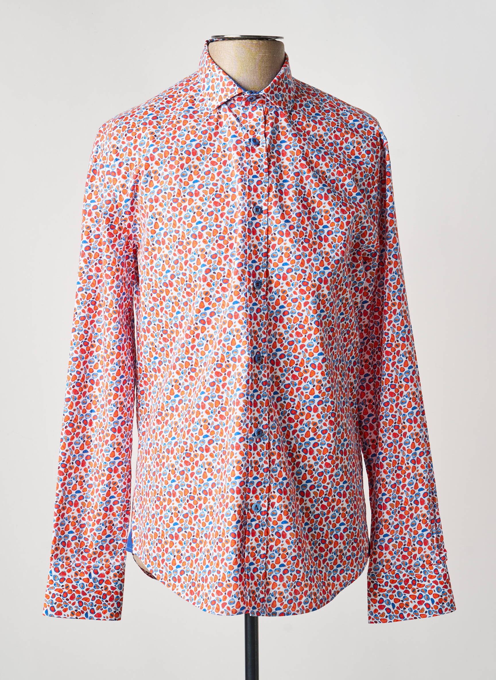 Chemise manches longues imprimé fantaisie orange A FISH NAMED FRED homme