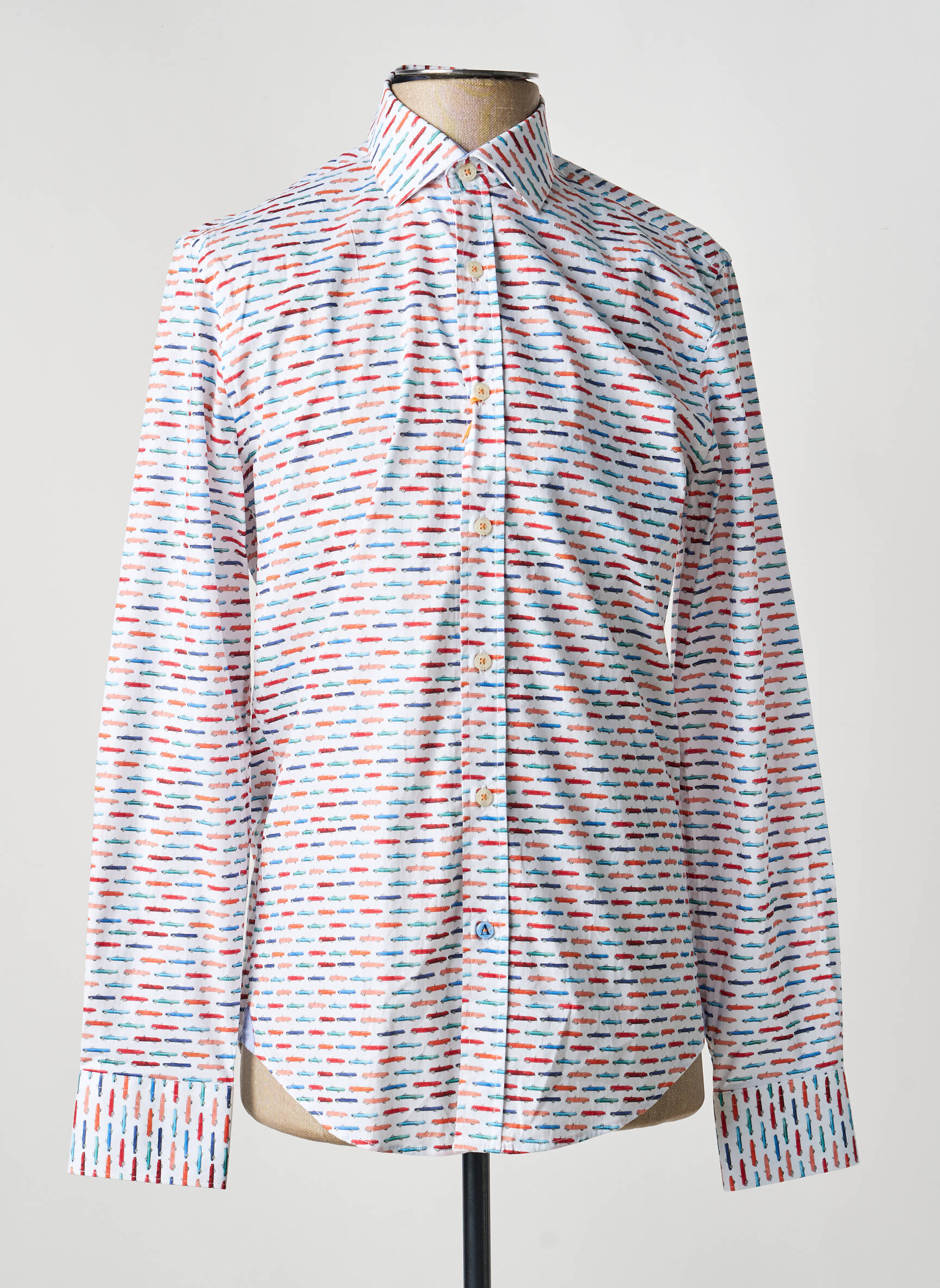 Chemise manches longues imprimé fantaisie blanc A FISH NAMED FRED homme