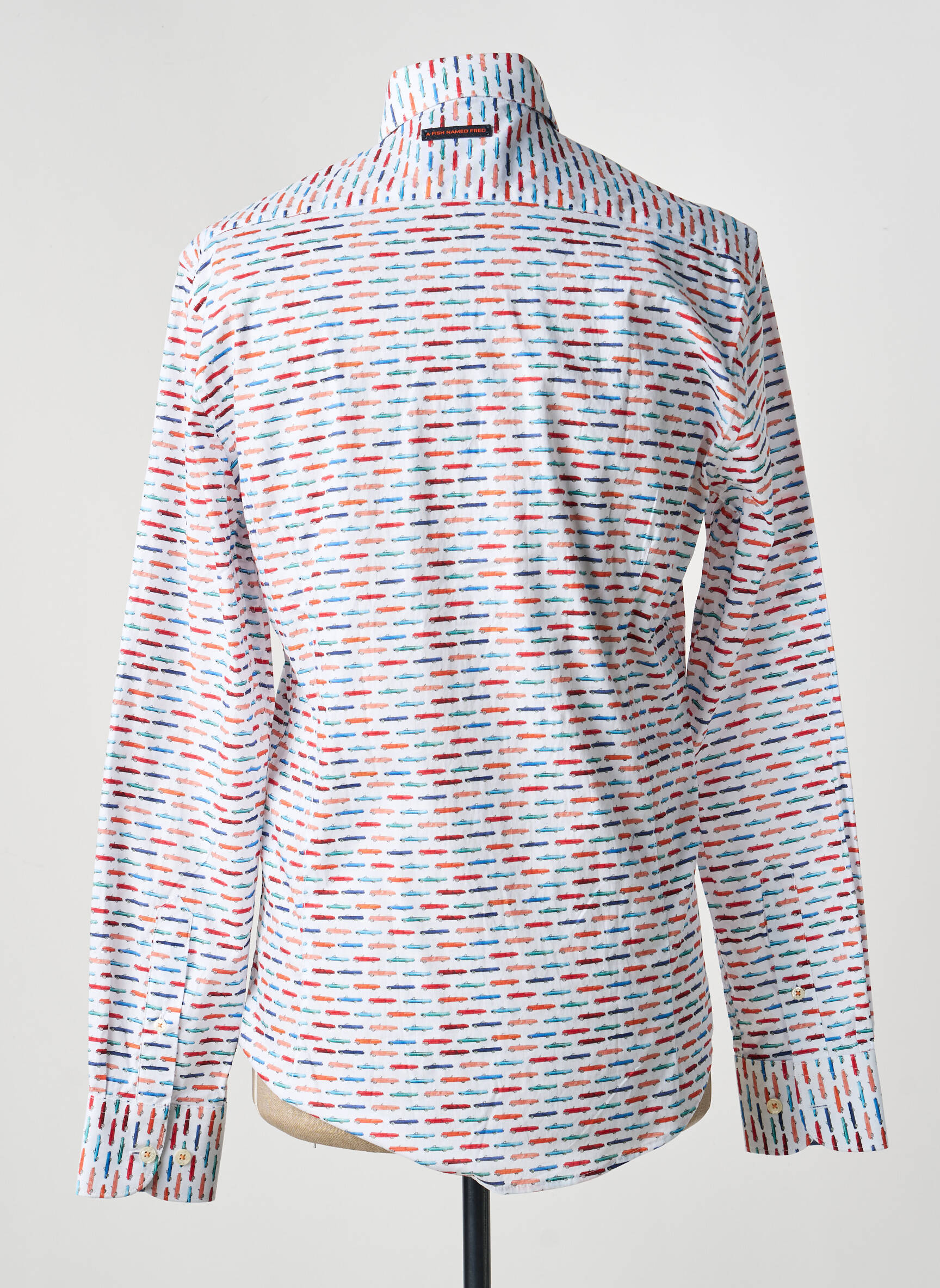 Chemise manches longues imprimé fantaisie blanc A FISH NAMED FRED homme