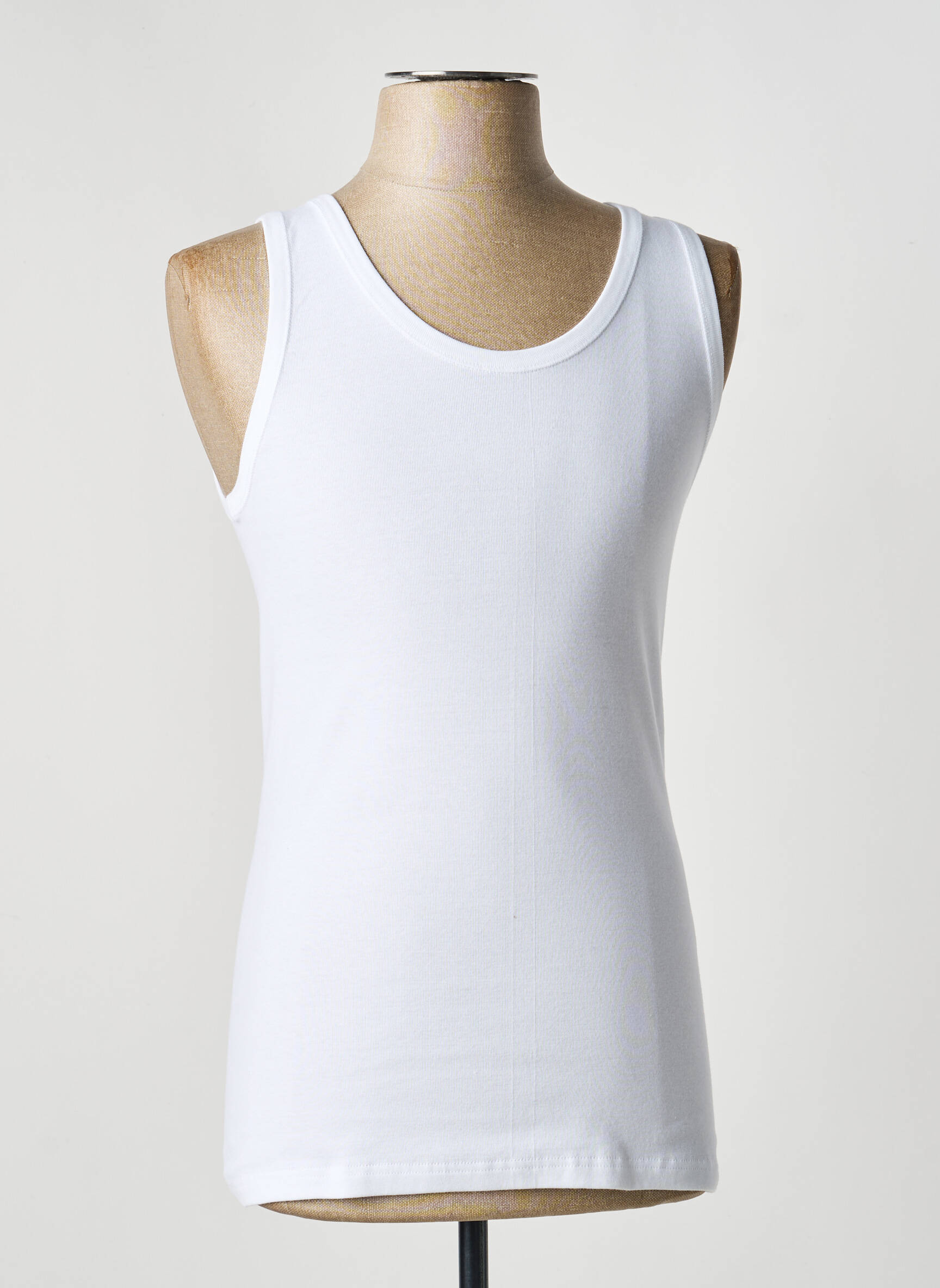 Débardeur coupe cintrée sans manche blanc ARMOR LUX homme
