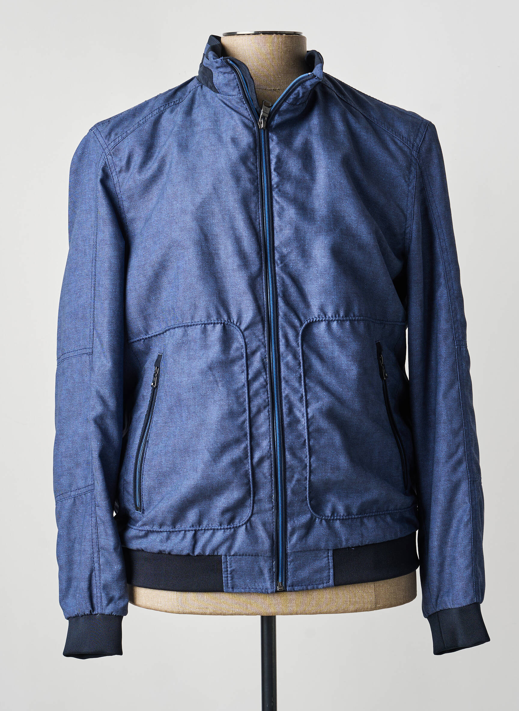 Veste casual coupe droite bleu COFOX homme