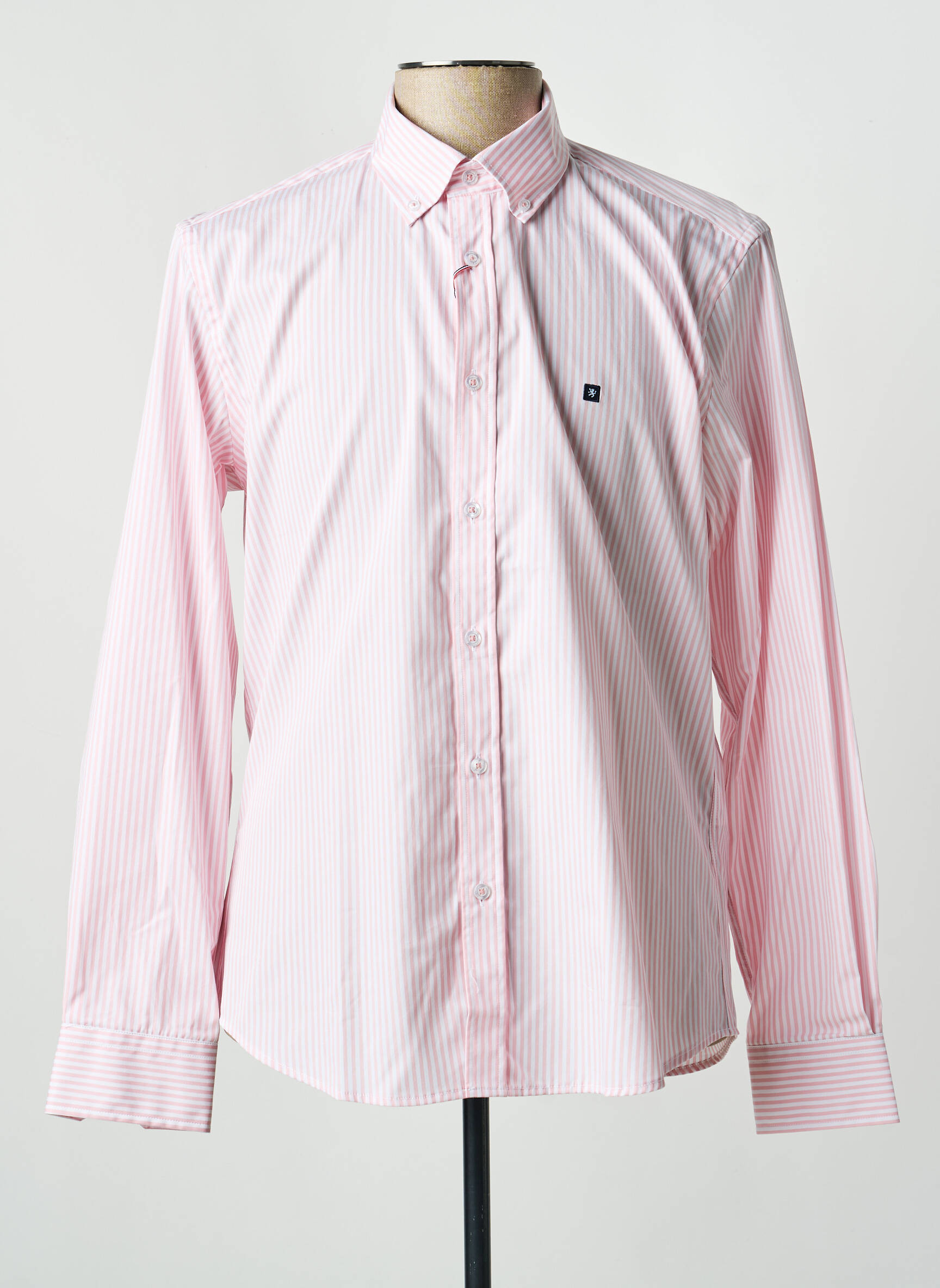 Chemise manches longues coupe cintrée rose LION OF PORCHES homme