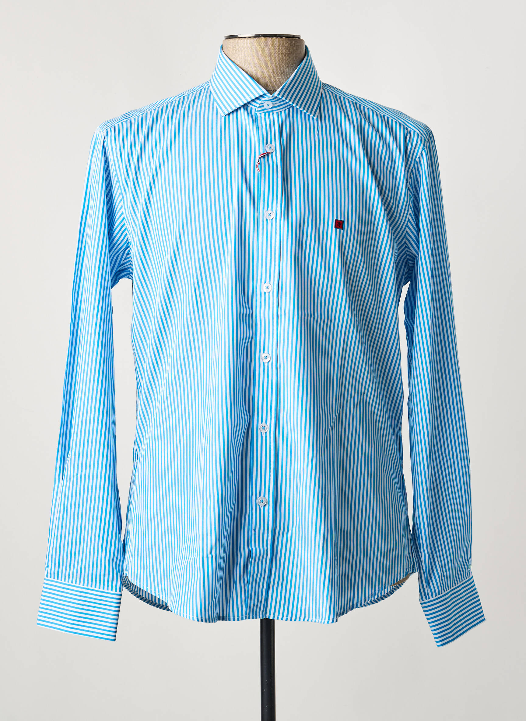 Chemise manches longues coupe cintrée bleu LION OF PORCHES homme