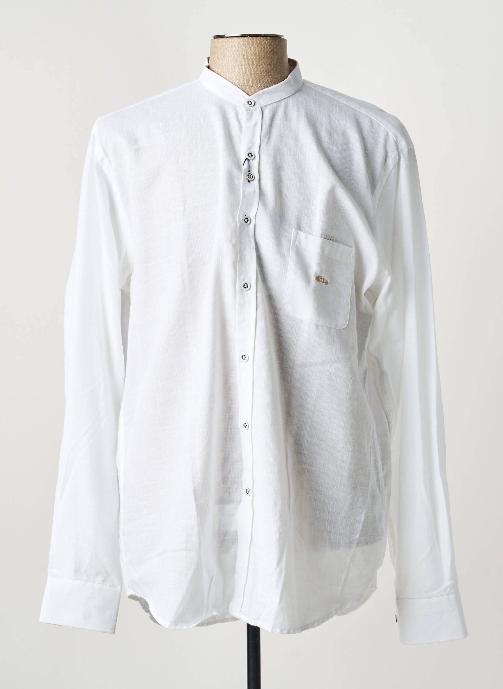 Chemise manches longues coupe droite blanc DARIO BELTRAN homme