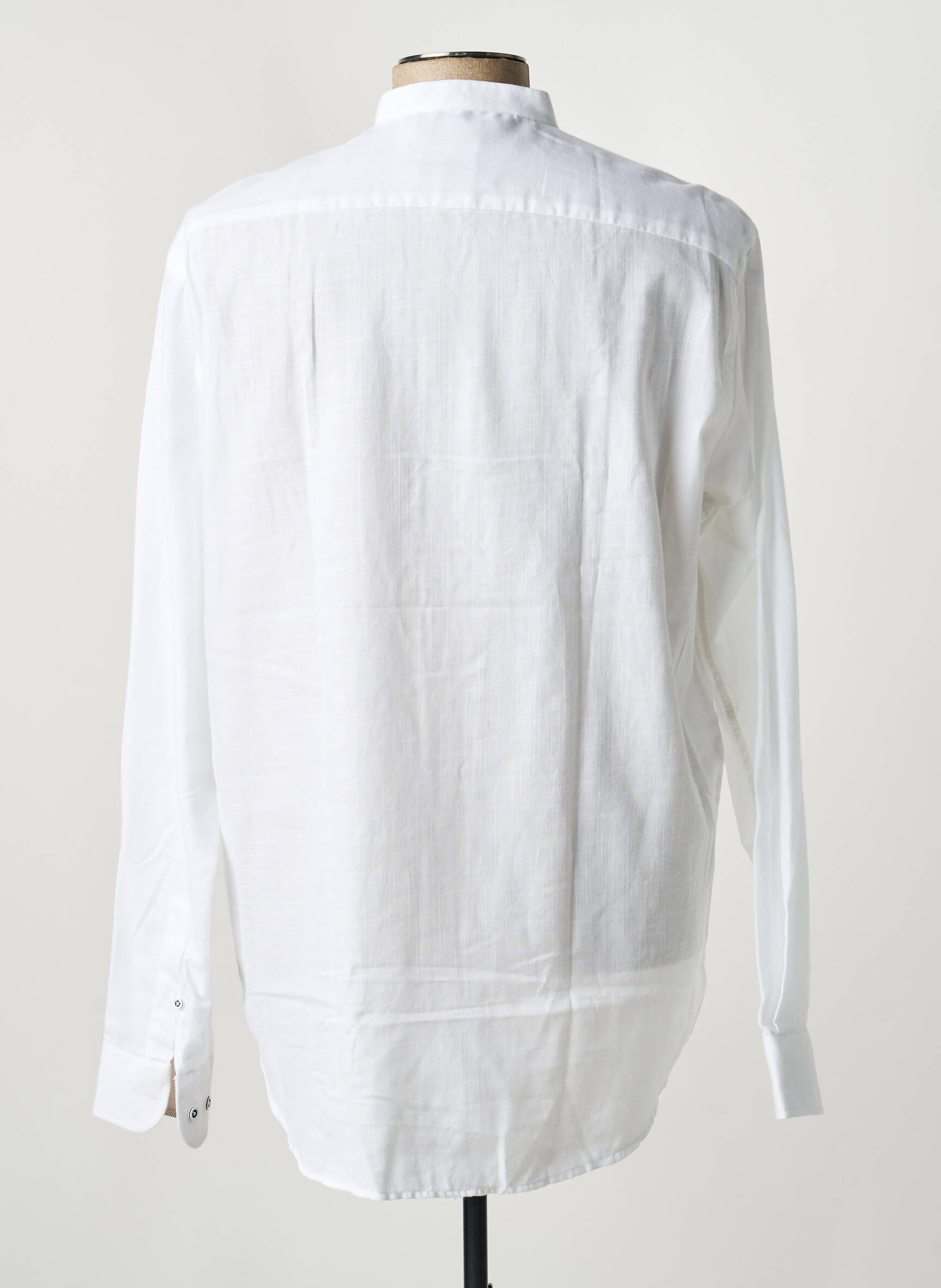 Chemise manches longues coupe droite blanc DARIO BELTRAN homme