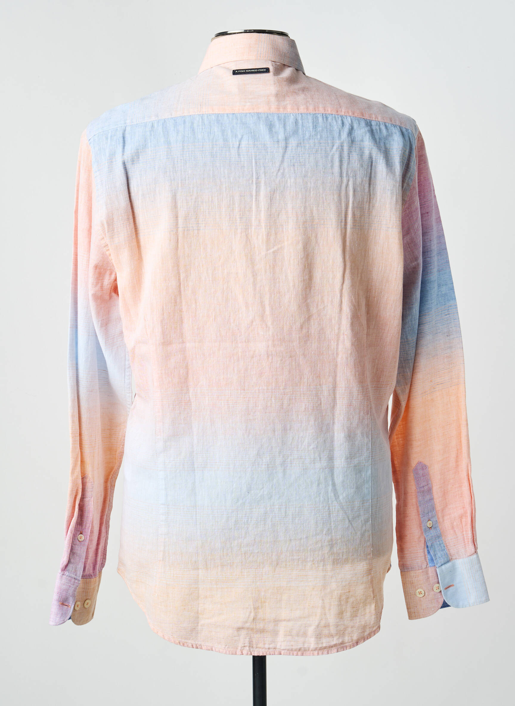 Chemise manches longues coupe droite orange A FISH NAMED FRED homme