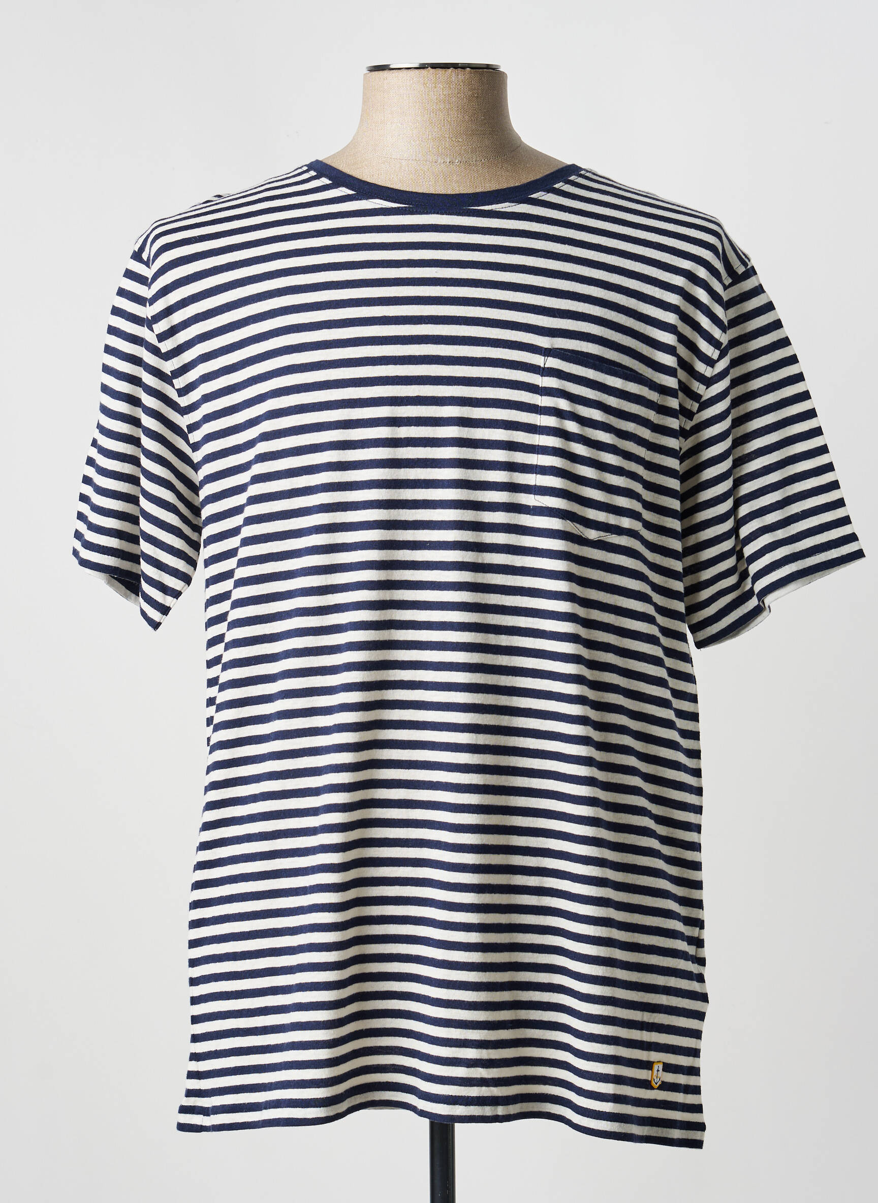 T-shirt coupe droite manches courtes bleu ARMOR LUX homme