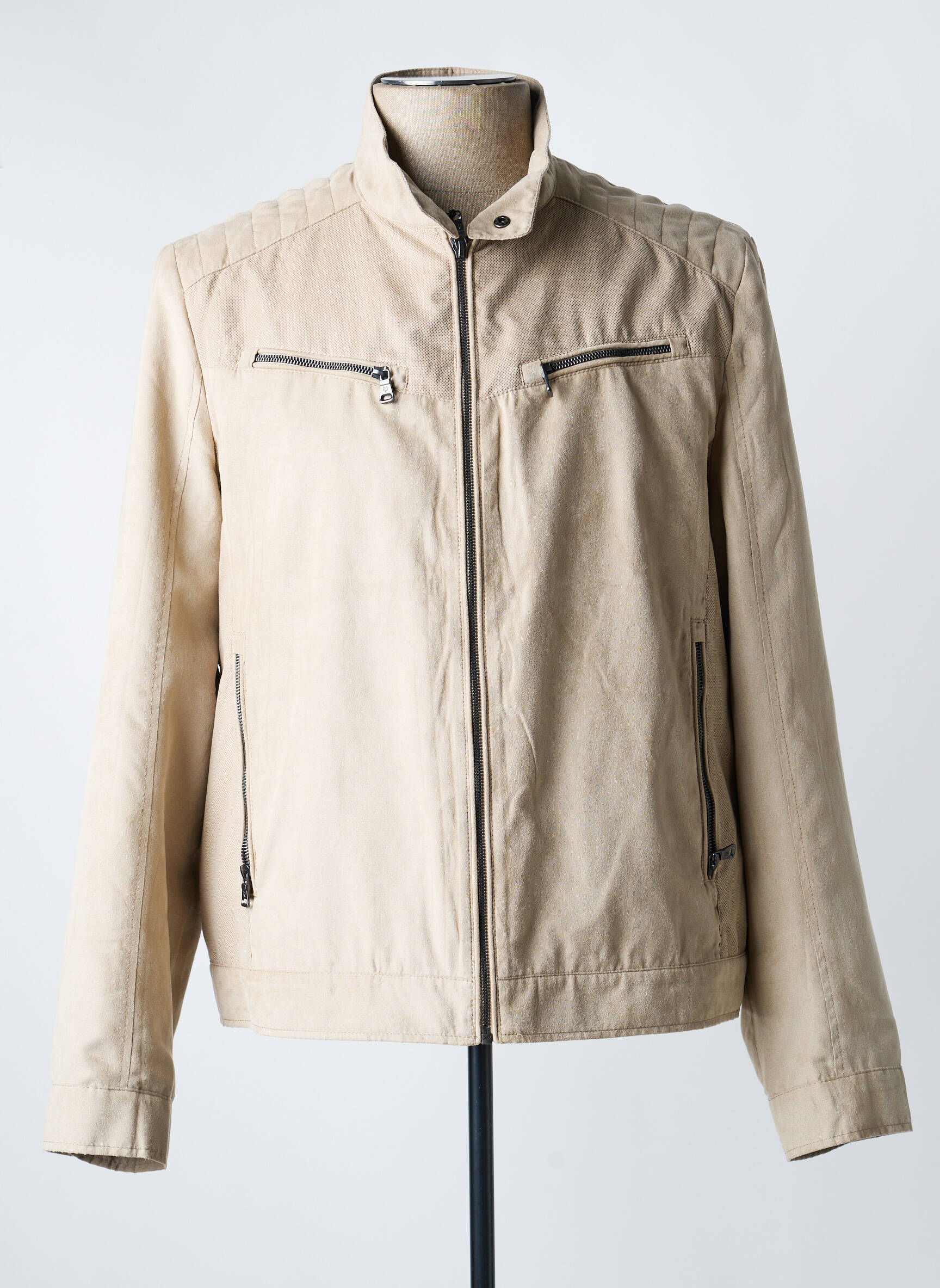 Veste casual coupe droite beige COFOX homme