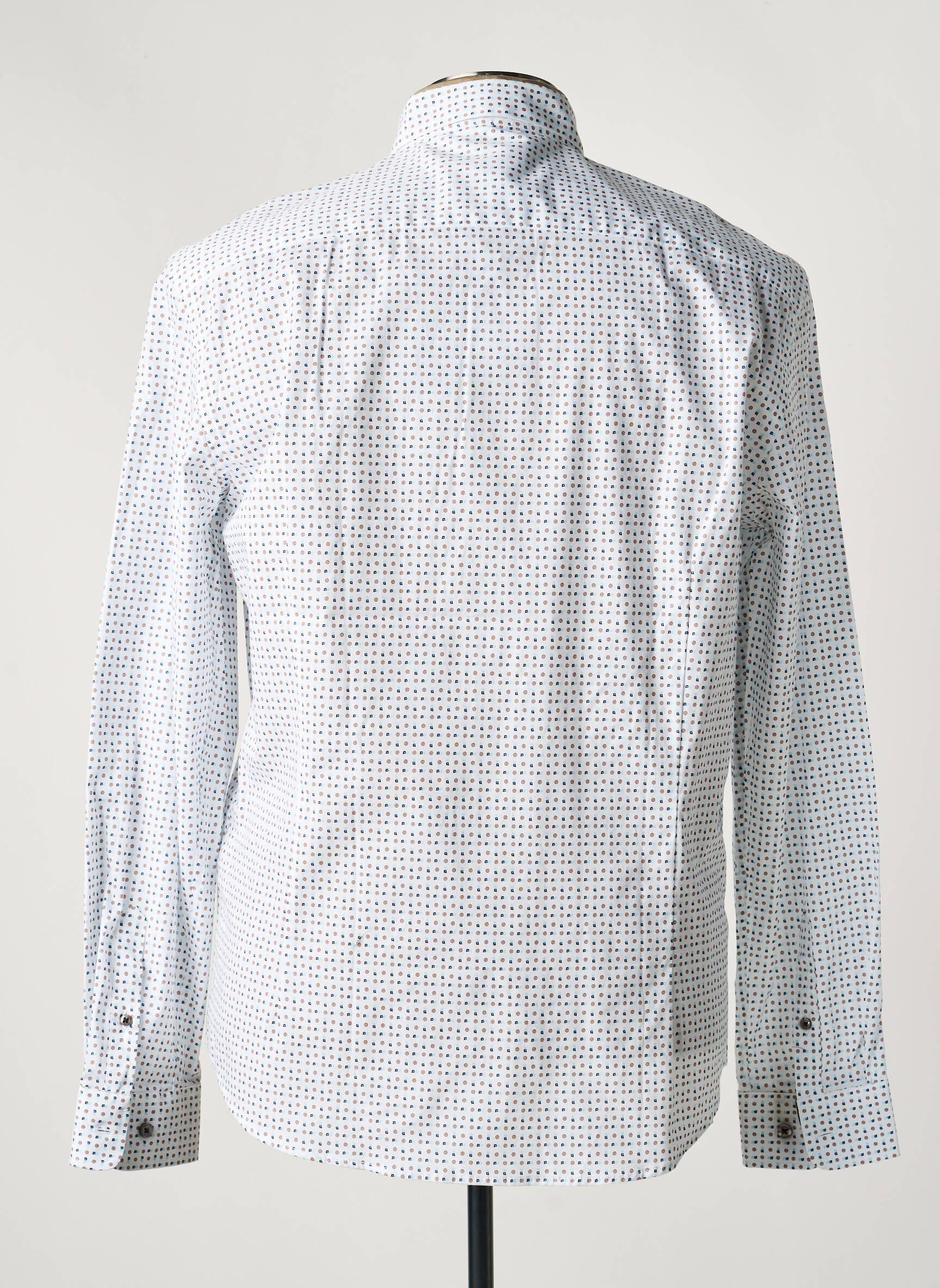 Chemise manches longues imprimé fantaisie blanc DELAHAYE homme