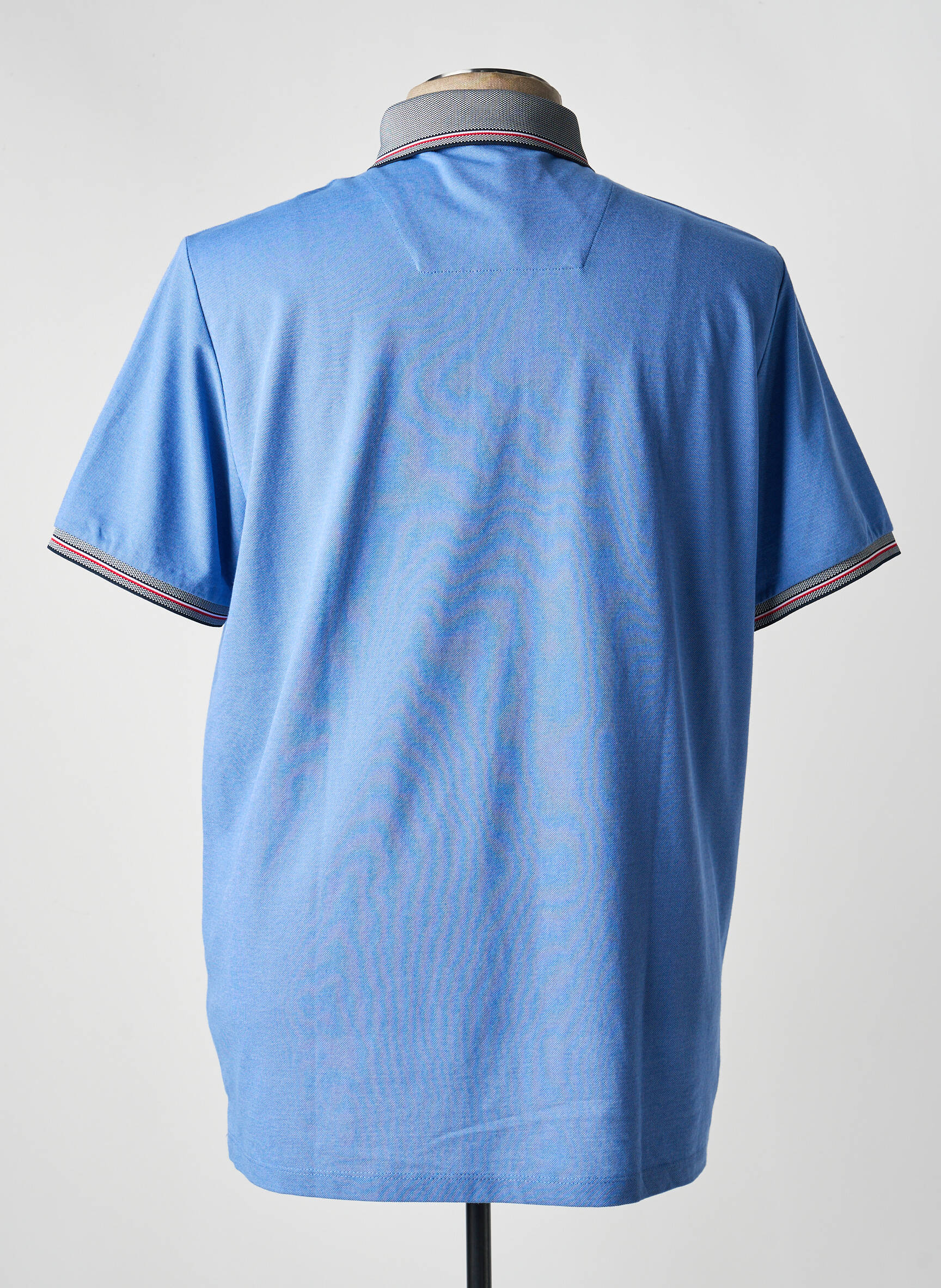 Polo coupe droite manches courtes bleu BENSON & CHERRY homme
