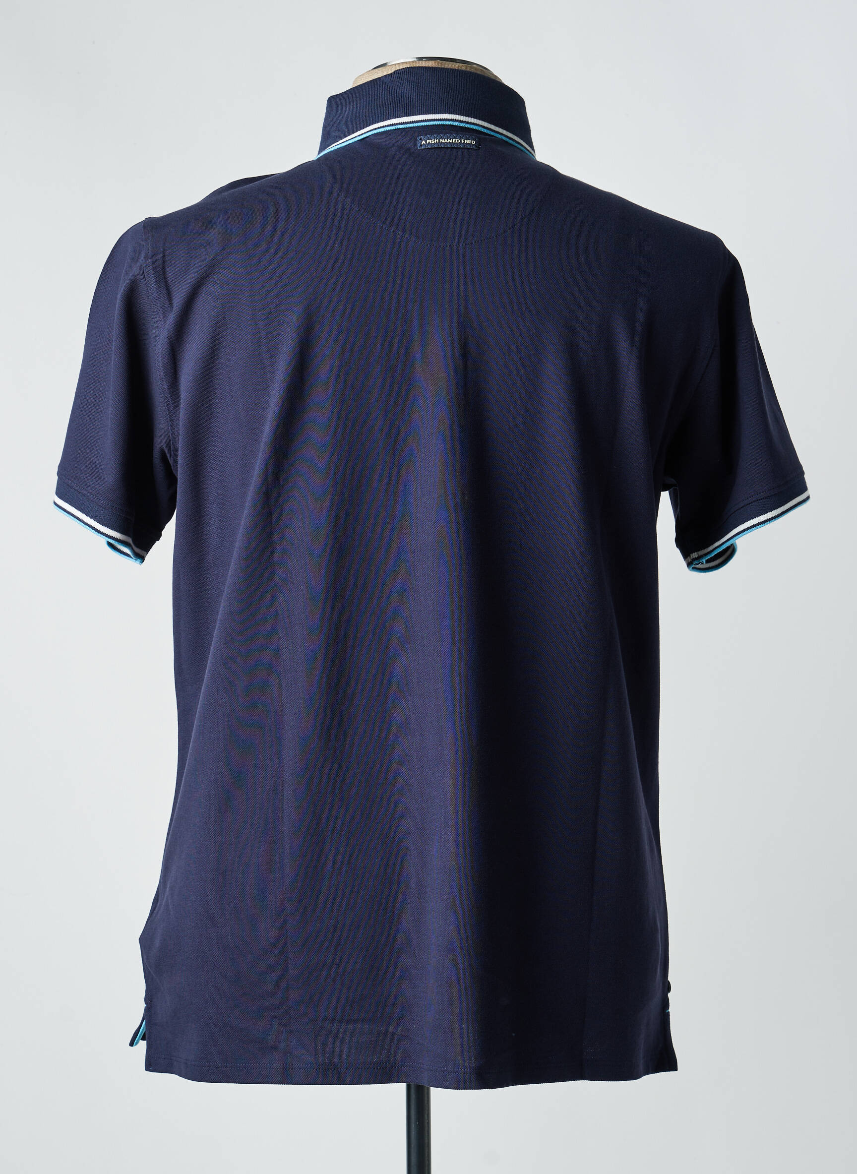 Polo coupe droite manches courtes bleu A FISH NAMED FRED homme