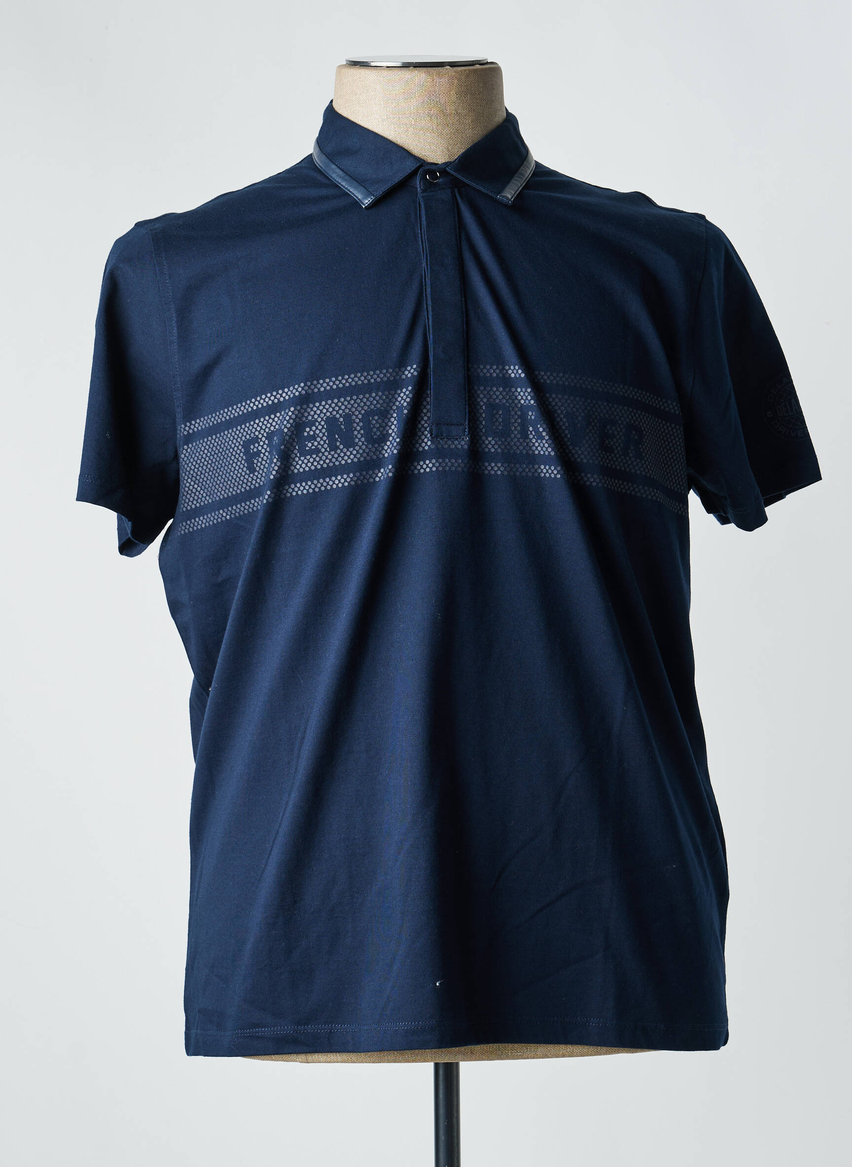 Polo coupe droite manches courtes bleu DELAHAYE homme