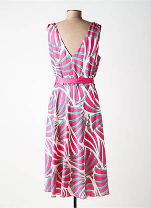 Robe mi-longue sans manche sans manche rose ESTEL COLLECTION femme