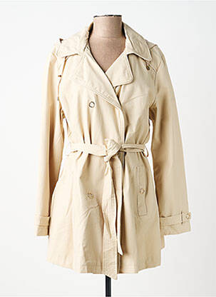 Trench tissage popeline a capuche beige JULIE GUERLANDE femme