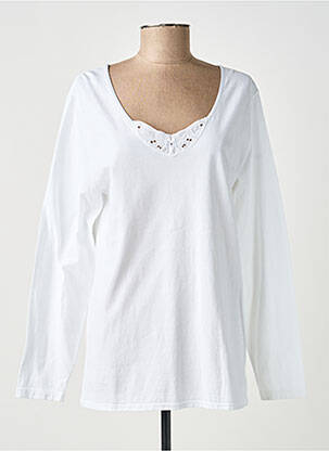 Top/caraco tissage jersey blanc ARMOR LUX femme