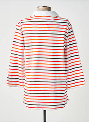 Polo imprimé rayures manches 3/4 orange ARMOR LUX femme