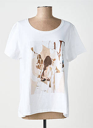 T-shirt sérigraphie manches courtes beige SIGNE NATURE femme