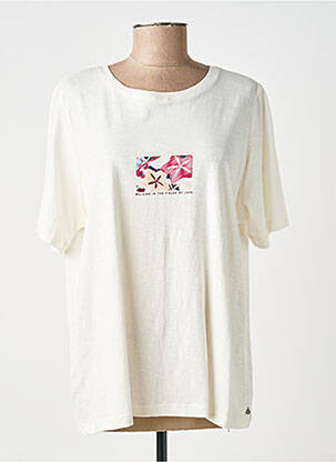 T-shirt coupe droite manches courtes beige TRAMONTANA femme