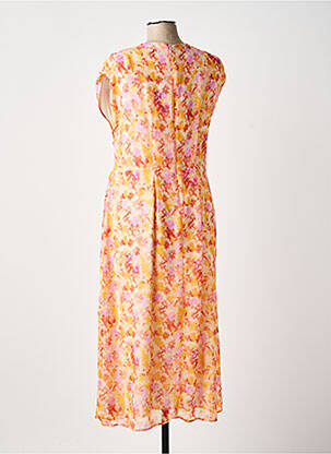 Robe mi-longue coupe fluide sans manche orange JULIE GUERLANDE femme