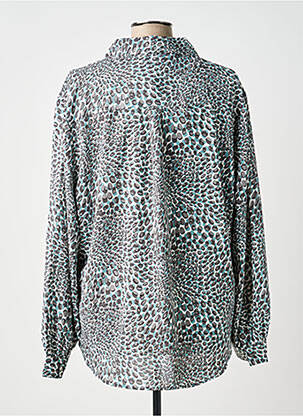 Blouse poignets boutonnés avec fente manches longues gris MARBLE femme