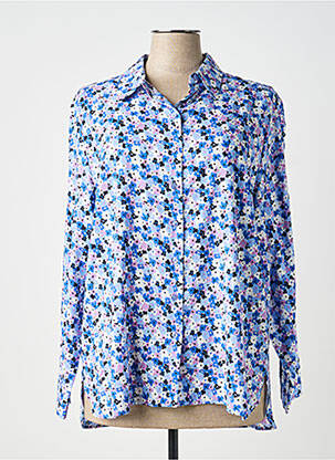 Chemisier imprimé fleurs manches longues bleu OLSEN femme