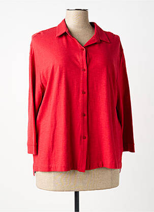 Chemisier coupe droite manches 3/4 rouge ANDAM femme