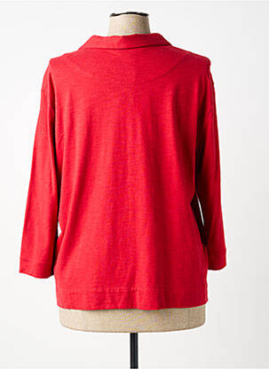 Chemisier coupe droite manches 3/4 rouge ANDAM femme