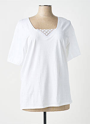 Top/caraco tissage jersey blanc ARMOR LUX femme