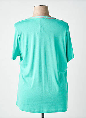 T-shirt col v manches courtes vert DIANE LAURY femme