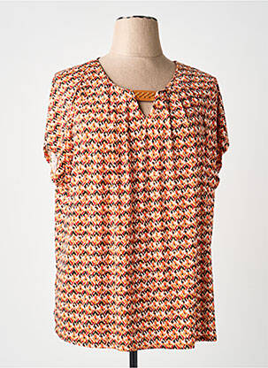 T-shirt imprimé fantaisie manches courtes orange DIANE LAURY femme