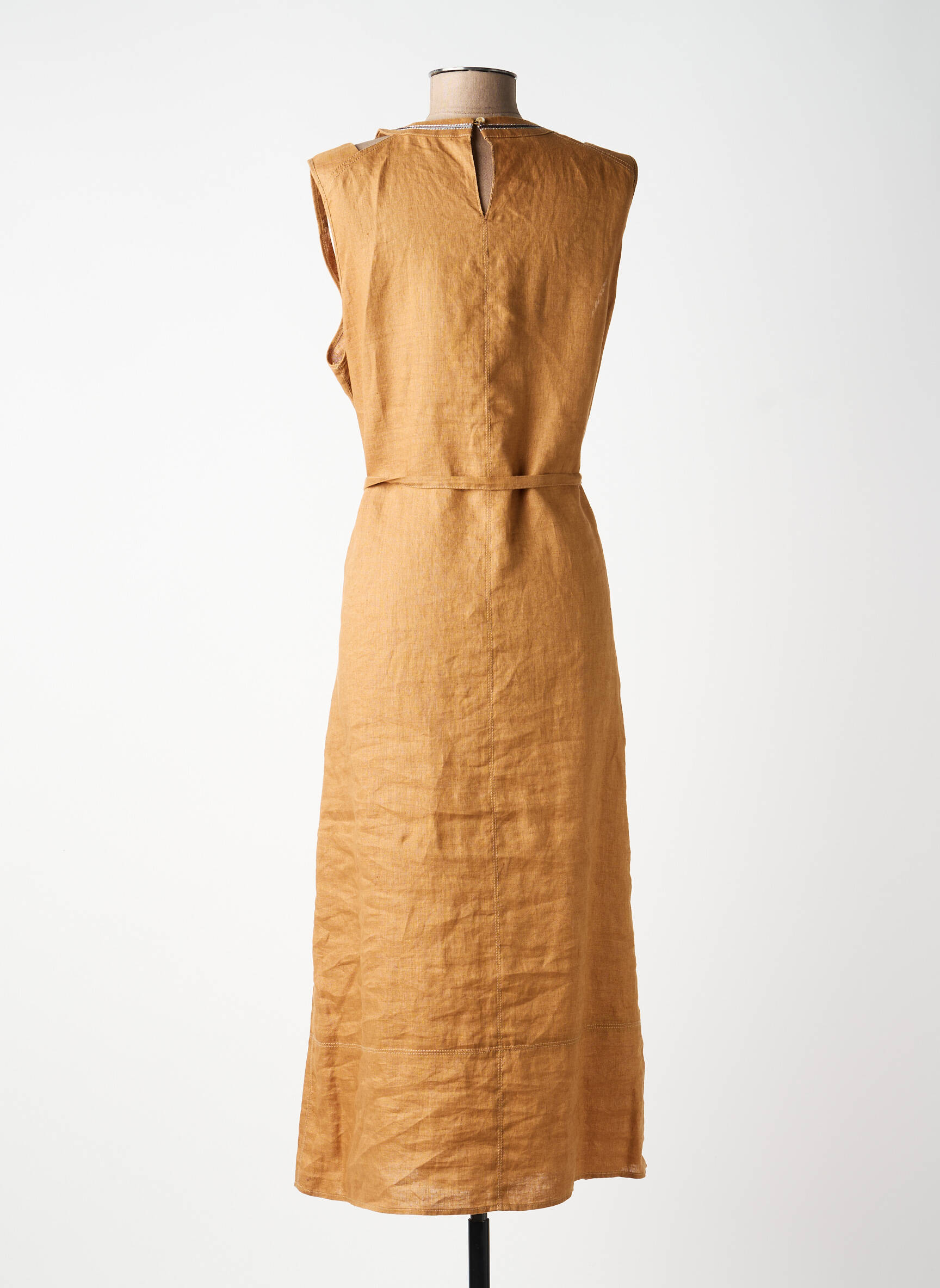 Robe longue sans manche sans manche marron DIANE LAURY femme