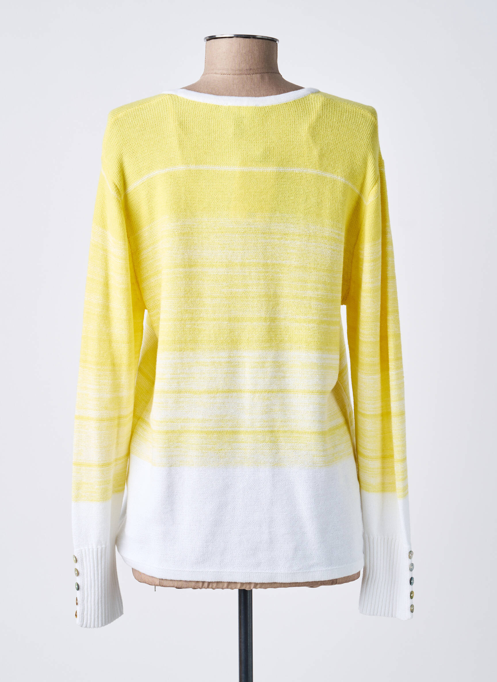 Gilet manches longues stretch jaune MARBLE femme