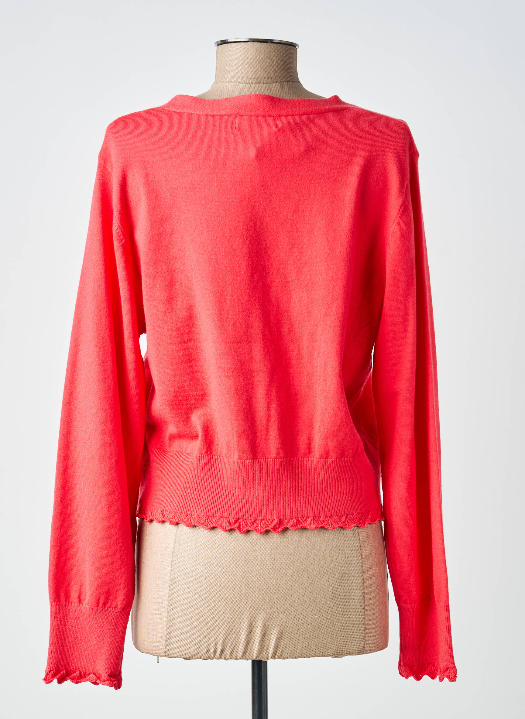 Gilet manches longues resserrée sur le bas rouge MOLLY BRACKEN femme