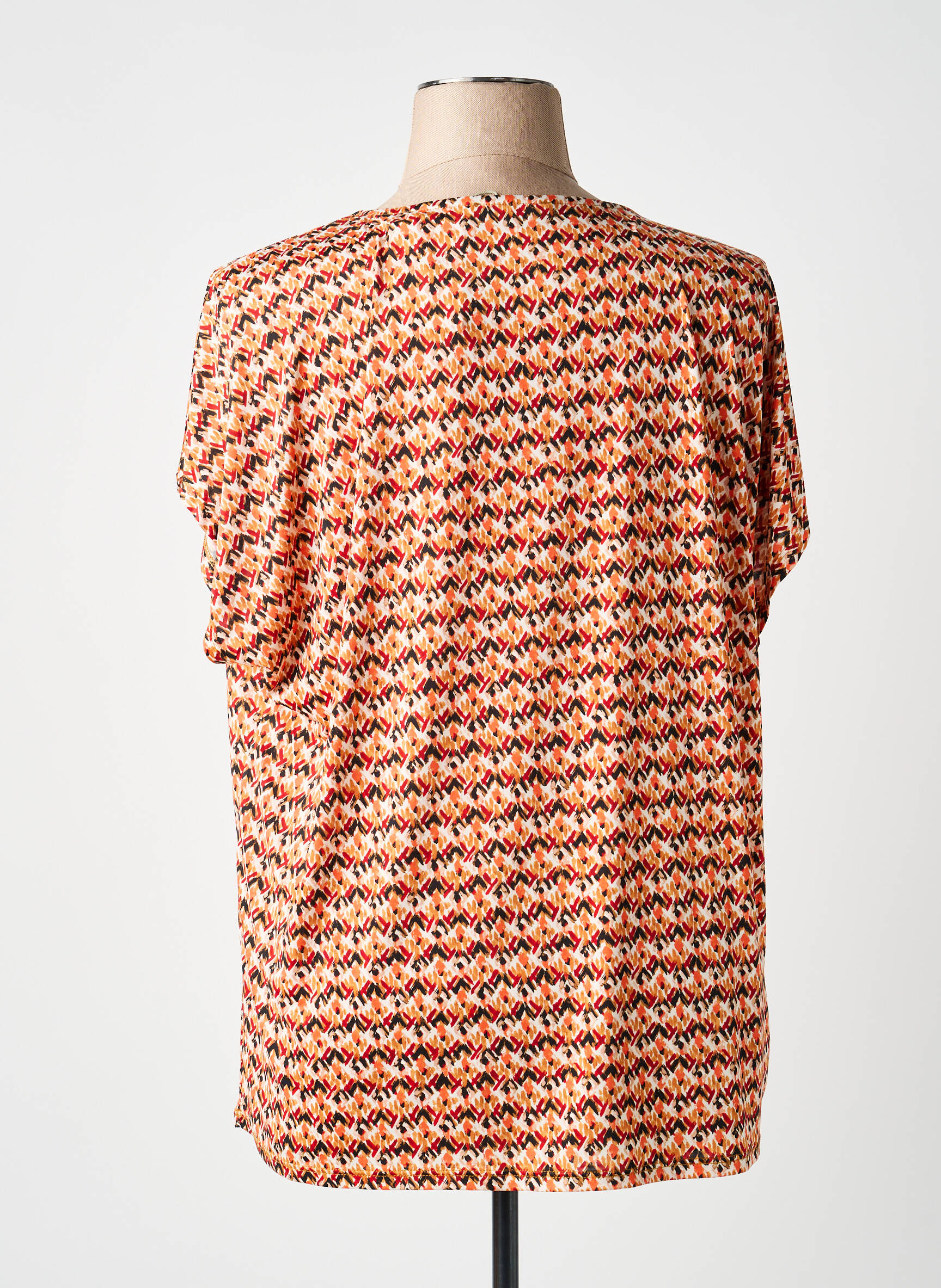 T-shirt imprimé fantaisie manches courtes orange DIANE LAURY femme