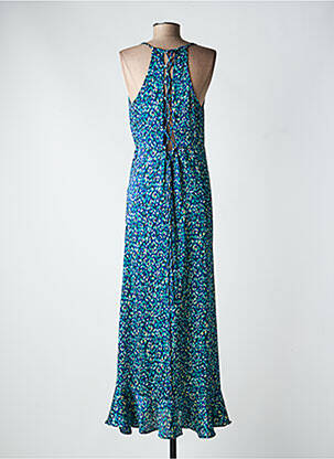 Robe longue imprimé fantaisie fines bretelles bleu MOLLY BRACKEN femme