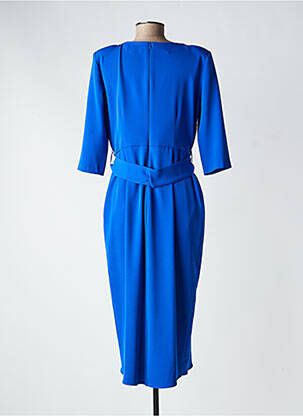 Robe mi-longue manches 3/4 manches 3/4 bleu BARILOCHE femme