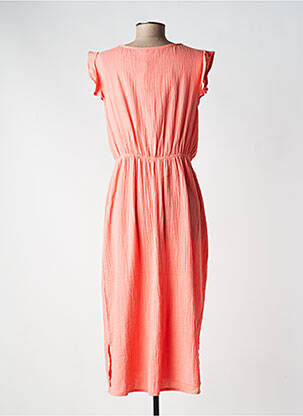 Robe longue manches courtes manches courtes orange MOLLY BRACKEN femme