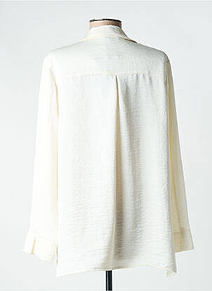 Chemisier coupe fluide manches longues beige ANDAM femme