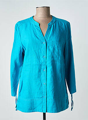 Tunique manches longues fermeture boutonnée sur le devant bleu DIANE LAURY femme