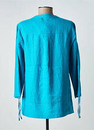 Tunique manches longues fermeture boutonnée sur le devant bleu DIANE LAURY femme